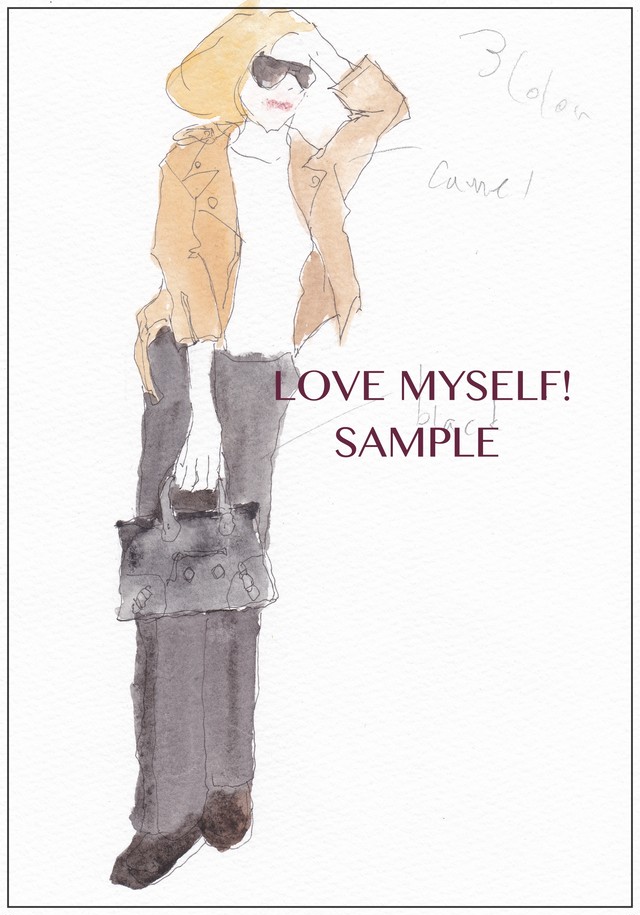 ファッションイラスト050 Love Myself