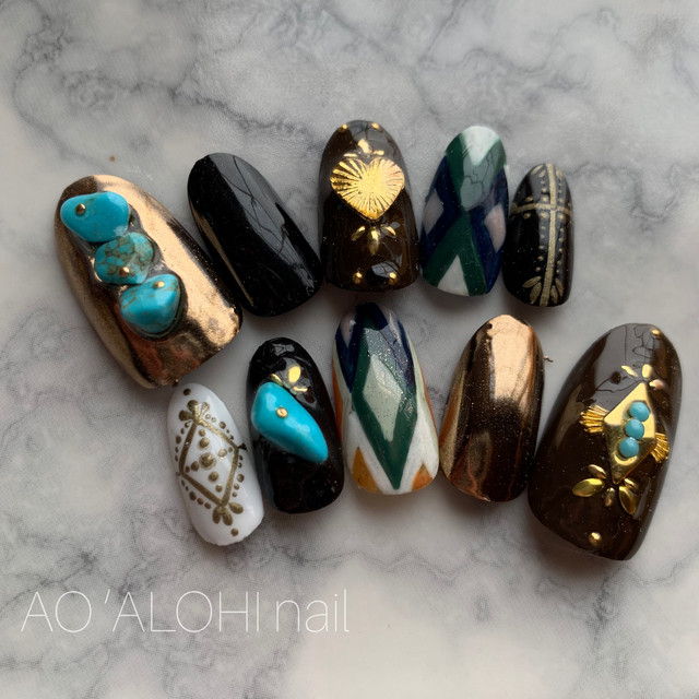 ボヘミアンネイル Ao Alohi Nail