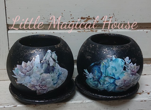 瞑想用アロマキャンドルホルダー F 小さな魔法の家 Little Magical House