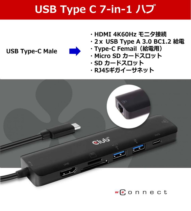 Csv 1592 Club3d Usb Type C 7 In 1 Hub To Hdmi 4k60hz Sd Tf Card Slot 2x Usb Type A Usb Type C Pd Rj45 Bearhouse Csv 1592 Club3d Usb Type C 7 In 1 Hub To Hdmi 4k60hz Sd Tf Card Slot 2x Usb Type A Usb Type C Pd Rj45 Bearhouse