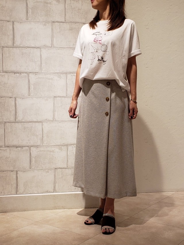 ラップスカート風ガウチョパンツ 9741 Orivia オリビア