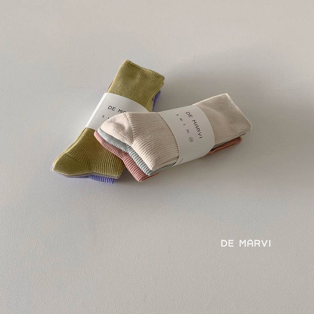 即納 21ss Rib Socks Set 韓国子供服 靴下3足セット Marvi こどもふく Select Shop Yourcloset 韓国子供服 海外子供服