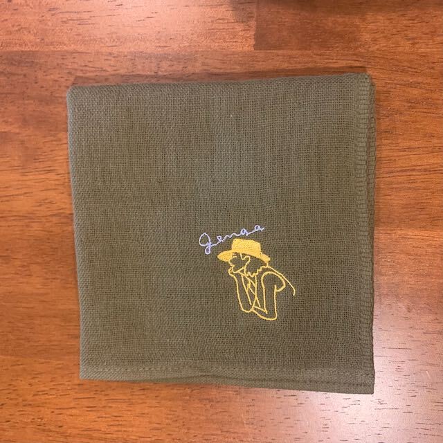 Newカラー Chihiro Decoy Jenga Goods 刺繍入りガーゼハンカチ Jill Decoy Official Shop