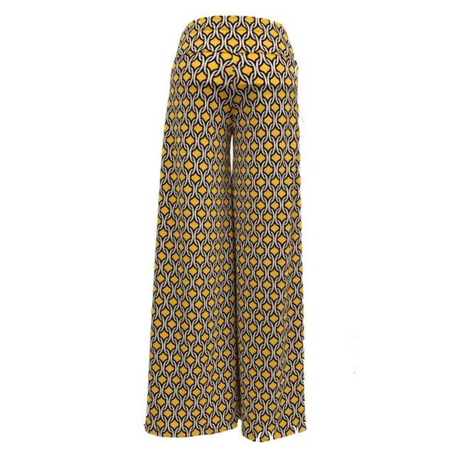 ワイドフレアパンツ プリント布 No 1440 Frog S Smile