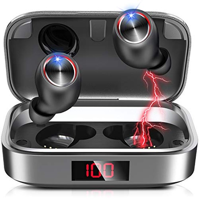 Jpcs 令和次世代 ワイヤレス充電対応 Bluetooth イヤホン ワイヤレスイヤホン Bluetooth5 0 長時間連続使用 高音質 Ipx7防水 Qi無線充電 大容量充電ケース付き モバイルバッテリー機能 左右分離型 軽量 スポーツ用 ブルートゥース イヤホン マイク付き ハンズフリー