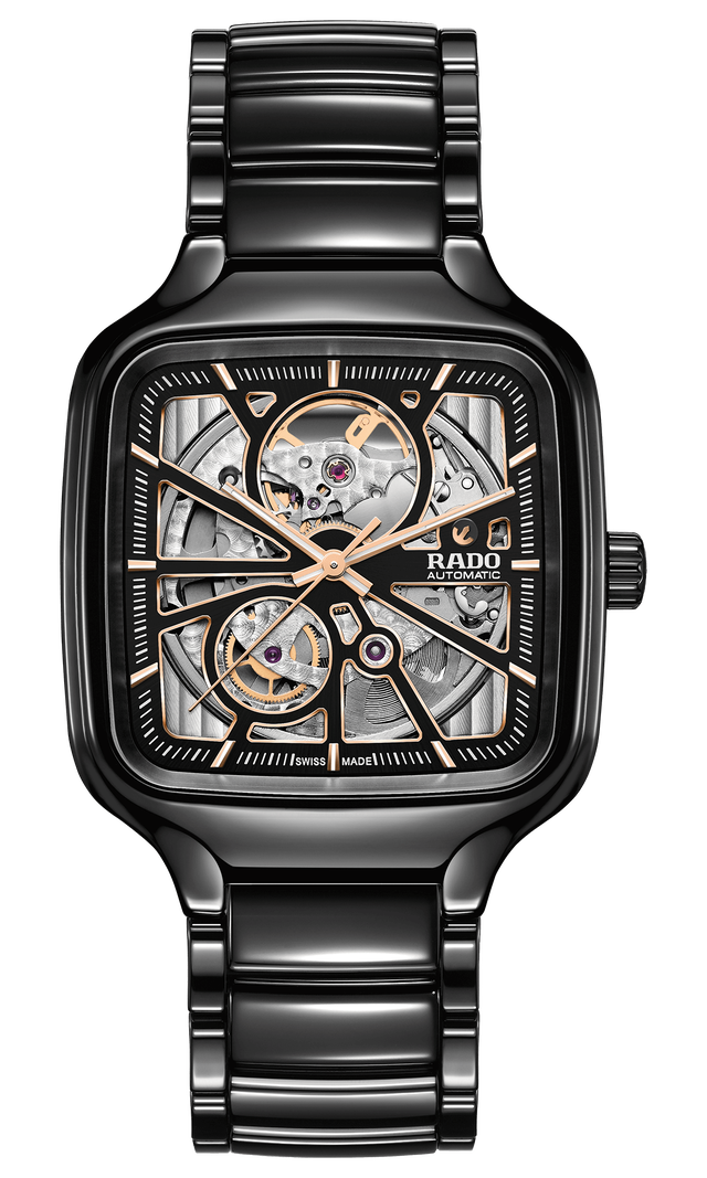 【RADO ラドー】True Square Automatic Open Heart トゥルースクエア オープンハート(ブラック)/正規輸入品