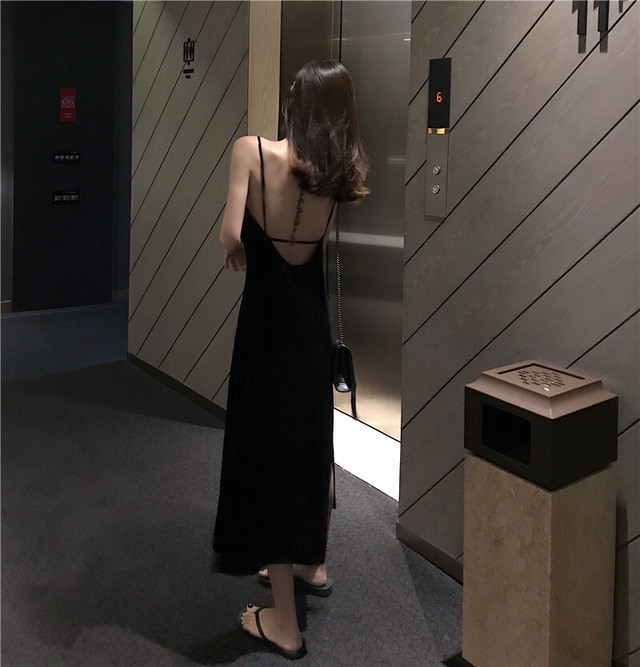 ワンピース レディース 春夏 秋冬 春 夏 秋 冬 黒 キャミソールワンピース ミディアムワンピース Aラインワンピース ひざ丈ワンピース ミディアム ロングワンピース ブラックワンピース ミディアムワンピ シンプルワンピ ミモレ丈ワンピ スリット キャミワンピ