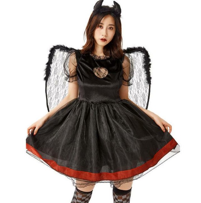 ハロウィン 天使 悪魔 Halloween コスプレ衣装 ワンサイズ レディース コスチューム 生活雑貨専門 ちゅなshop