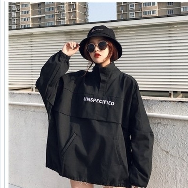 大人カジュアル レディース 春服 ハーフジップ ロゴ マウンテンパーカー ウインドブレーカー アウター ブルゾン 韓国ファッション トップ Basecamp49