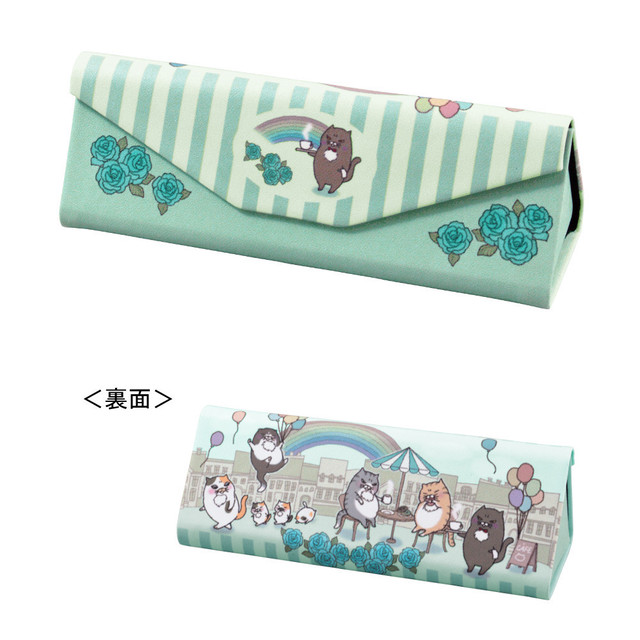 猫メガネケース 折りたためるメガネケースにゃんこ 全2種類 マスノヤ衣料品店 マスノヤ猫雑貨店