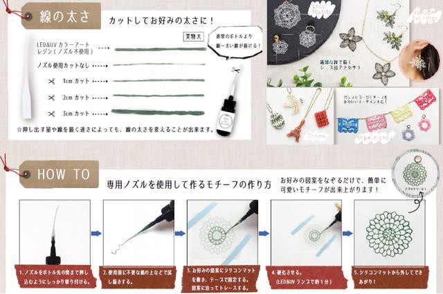 キヨハラ Led Uv カラーアートレジン専用ノズル Abc500en