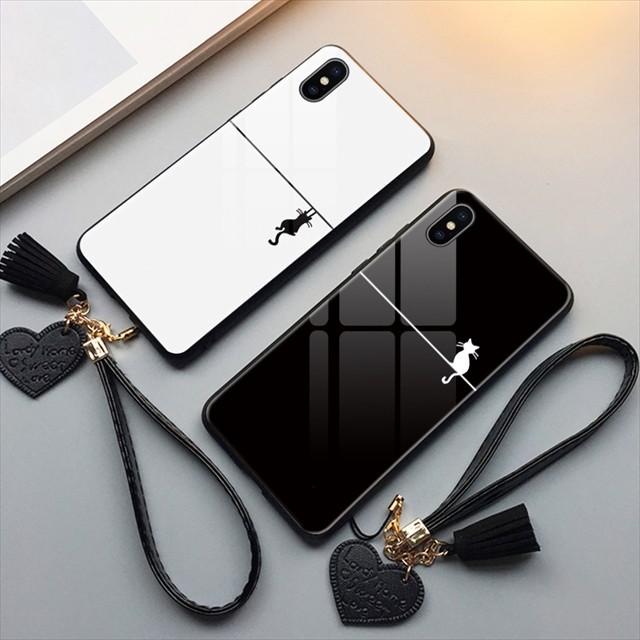 送料無料 Iphoneケース ネコ 猫 キャット 後ろ姿 強化ガラス 可愛い おしゃれ 6 6p 6s 6sp 7 8 7p 8p X Xs Xsmax Xr 個性的 モノクロ プレゼント メンズ レディース キュート 取寄 発送目安14 21日営業日 スマホカバー タブレットカバー 通販専門店 ショップ