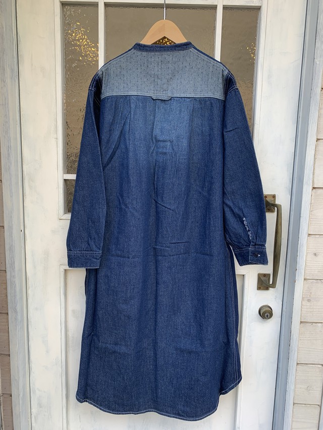 スラブデニム リメイク風スタンドカラーワンピース Nanea ナネア Ss2door
