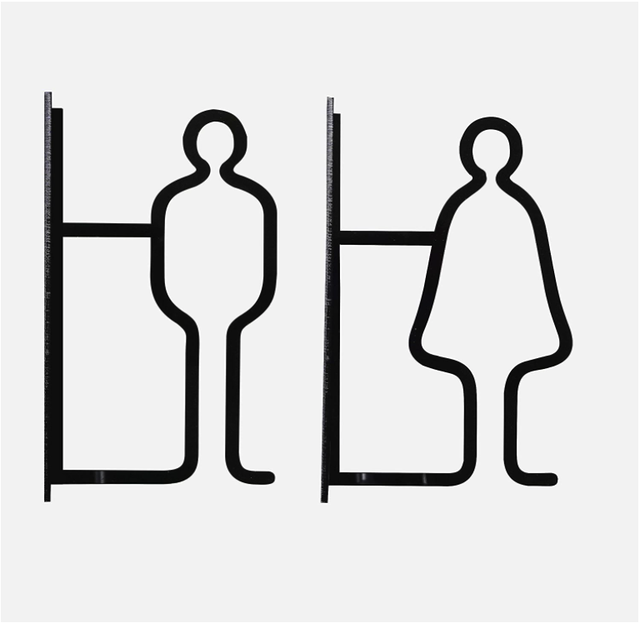 ツケレルン ピクトサイン 軽量 アクリル 突き出し 看板 標識 黒 トイレ男女別 送料無料 Tam On Line Shop