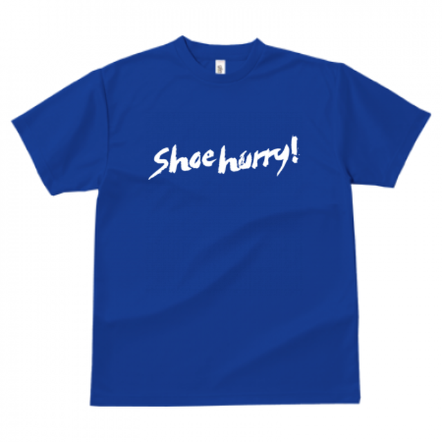 【ブルー/ホワイト】SHOEHURRY! ドライTシャツ