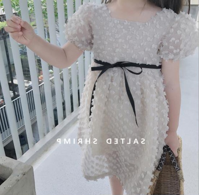 キッズ子供 女の子 ポコポコ生地が可愛い ２種類ワンピース 100 130ｃｍ Kisskiss Booboo