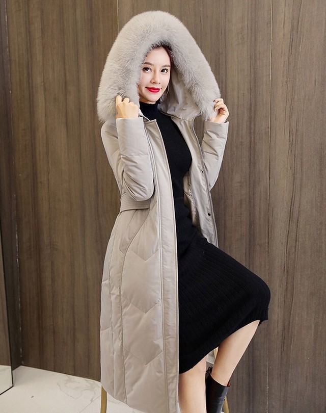 ダウンコート レディース ダウンコート 暖かい コート レディース 冬服 防寒 着痩せ ウエストマーク ファー フード 代 30代 アラサー おしゃれ 大人可愛い きれいめ グレー ブラック レッドm L Xl 2xl 3xl At964 Sunny Place