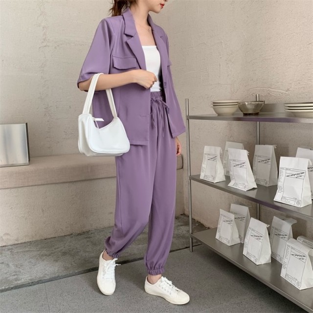 東 別れる 試してみる 紫 セットアップ レディース Holynations Org