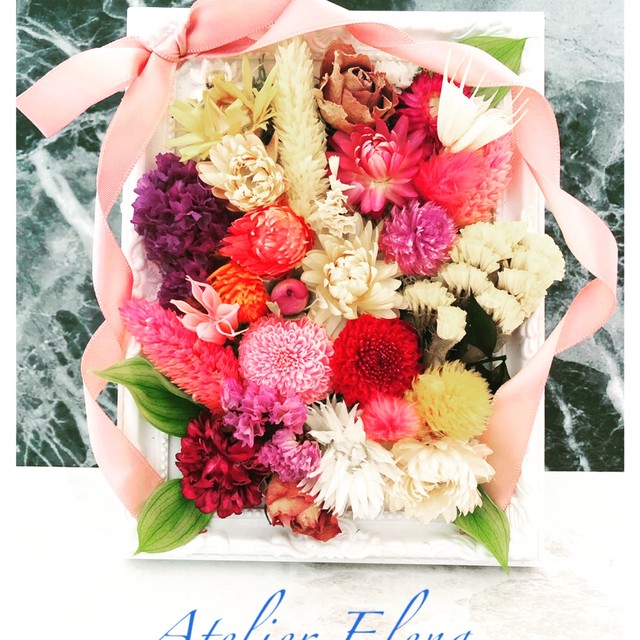 プリザーブドフラワー ドライフラワーフレームアート ハーバリウムとグルーデコ通販ショップ アトリエエレナ