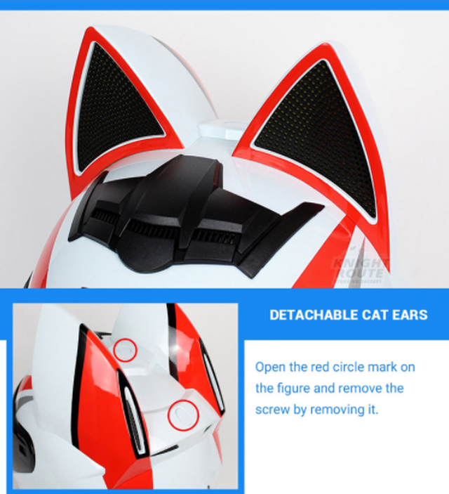 バイクヘルメット 女性 猫耳 黒 赤 フルフェイス レディース かわいい 人気 Happy Hobby あなたのベストが見つかるお店