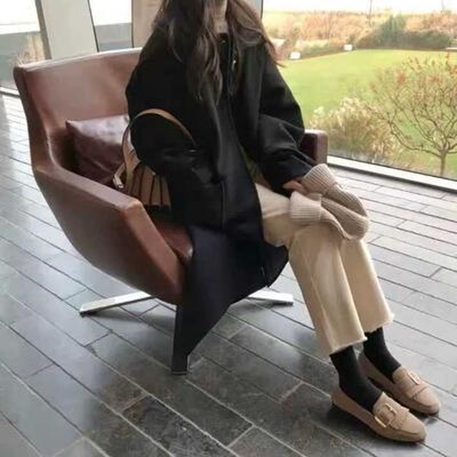 全2色 アウター ウール コート レディース 冬 カジュアル おしゃれ ウールコート チェスターコート ロング丈 ひざ丈 無地 定番 ゆったり オフィス 通勤 普段着 大きいサイズ ベージュ ブラック 黒 Xl 代 30代 40代 50代 Like Fashion