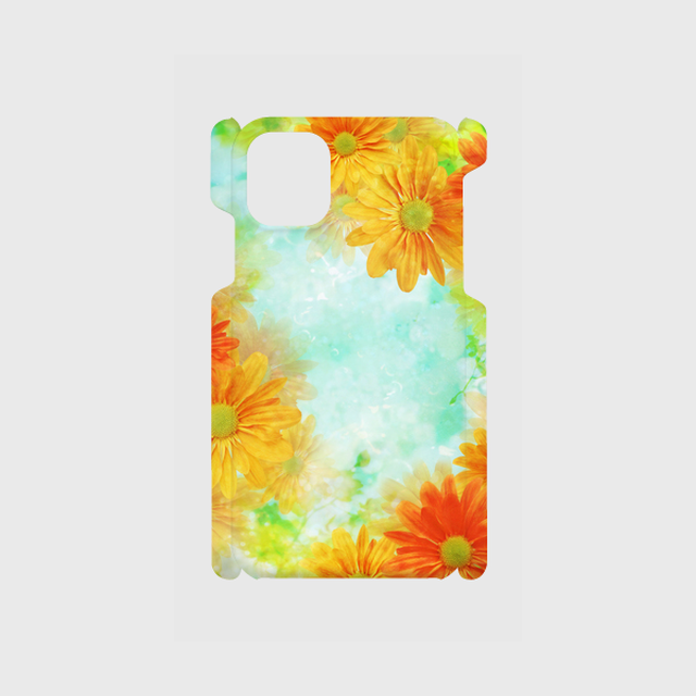Iphone11ケース 花 ガーベラ Aoei