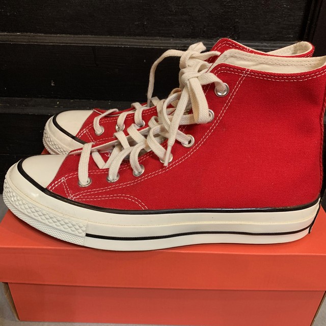 Converse Chuck Taylor Ct70 Hicut コンバース チャックテイラー 三つ星 Enamel Red 赤 ハイカット スニーカー メンズ6 24 5cm相当 Number12