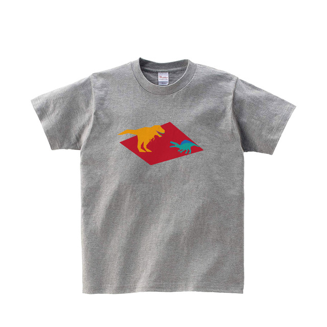 恐竜tシャツ ティラノサウルスとスピノサウルス Momsdsn マムスデザイン 大人も子供も喜ぶイラストtシャツ 雑貨