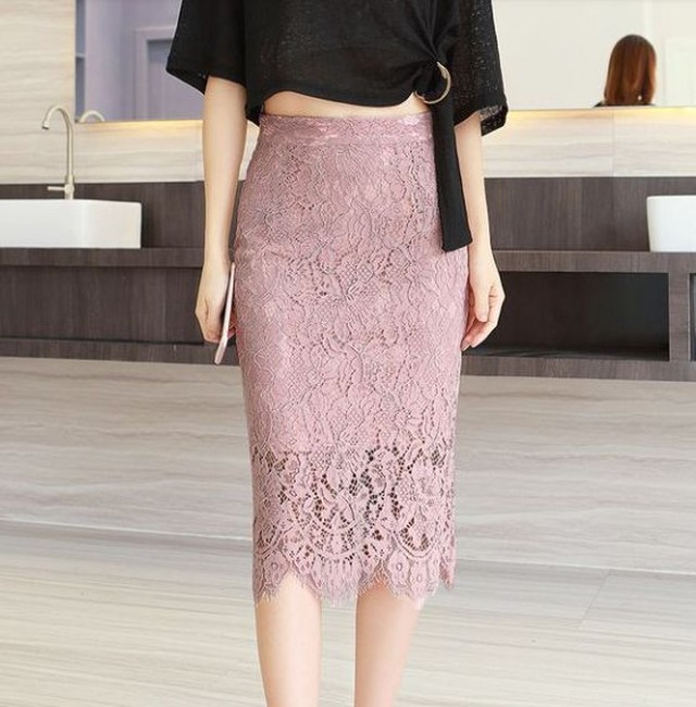 ロングスカート 春 タイトスカート ロングタイト 膝丈 レーススカート タイト ロングスカート タイトスカート レース 総レース Jm4132 Dress No Sato