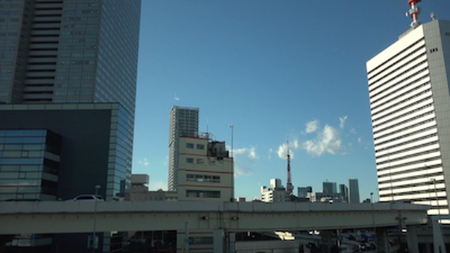 Hd動画素材ykm002 東京 ゆりかもめ 竹芝 日の出 東京タワー 車載 車窓 ビル Sampling Air Japan