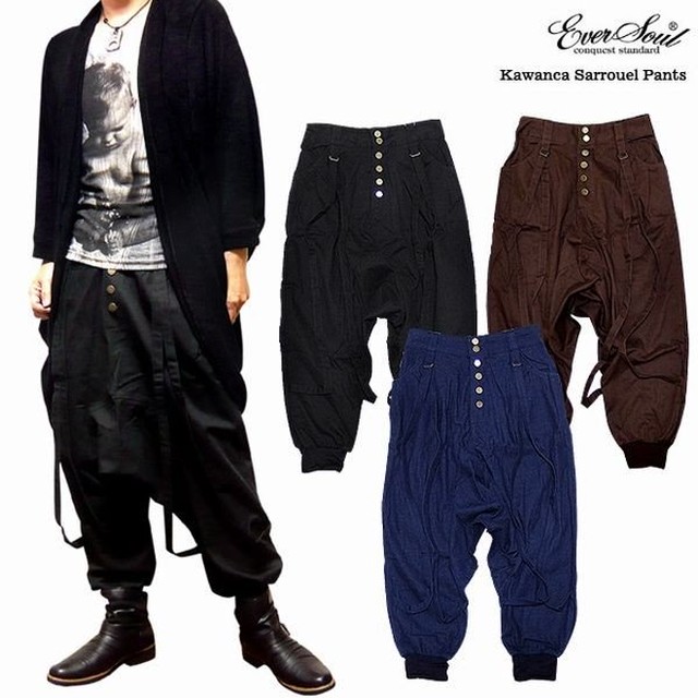 サルエルパンツ ボトムス パンツ メンズファッション サスペンダー 着こなし色ー サロン系 ルーズシルエット サス付き 父の日 1004 729 63 Tre Fiore