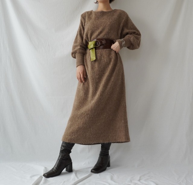 Vintage Mohair Knit Dress モヘア ニット ワンピース Chaperoni