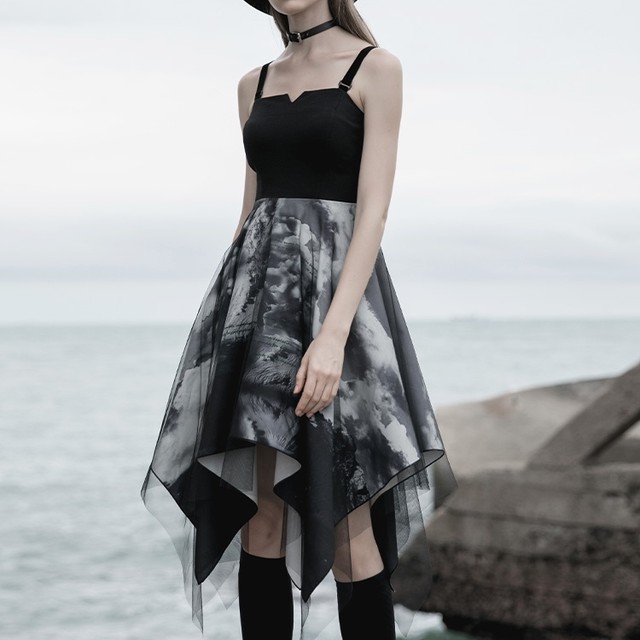 通常納期 Punkrave ドッキング キャミワンピース 黒 ゴシック パンク ゴス Bulkish ゴシック パンク系ファッションのオンラインショップ