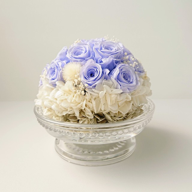 ブルームーン 青い月 シリーズ ローズボールスカイブルー プリザーブドフラワー プリザーブドフラワー Bonbonniere ボンボニエール