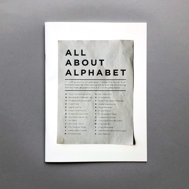 All About Alphabet タイポグラフィのzine 送料無料 Idea Typography