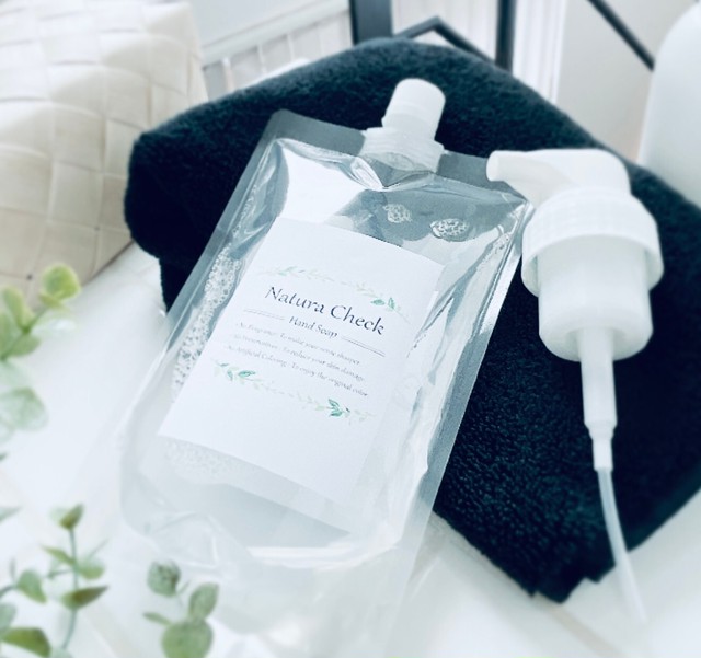無添加泡ハンドソープ 詰替用415ml 1 8倍サイズ 95 98 除菌 ナチュラチェック 除菌 手荒れ対策に Natura Check アルコールハンド 手指用 と同等の除菌力 日本製 手荒れ した人にも最適な 天然 素材 国産 Natura Check ナチュラチェック