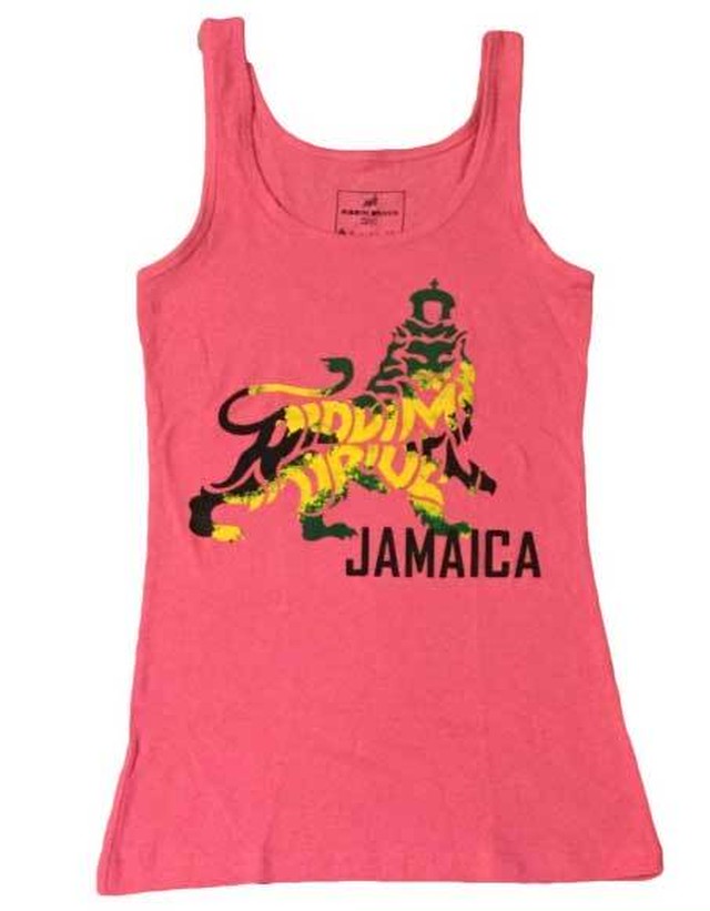 フロリダ直輸入 ラスタ タンクトップ ライオン ピンク レゲエ ロッカーズ ジャマイカンフラッグ ジャマイカ雑貨 レゲエ雑貨 Mondy Clothe