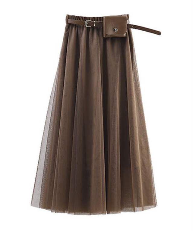 チュールスカート ベルトポーチ付 Lattexx Official Store