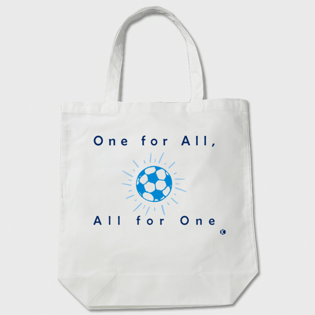 オリジナルトートバッグ One For All All For One サッカー 株式会社 共同写真企画