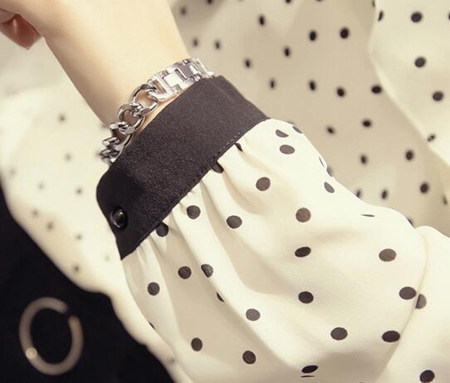 ドットシフォンブラウス Amier