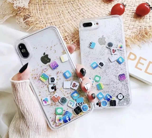 液体 流砂iphoneケース グリッター ラメ Melce
