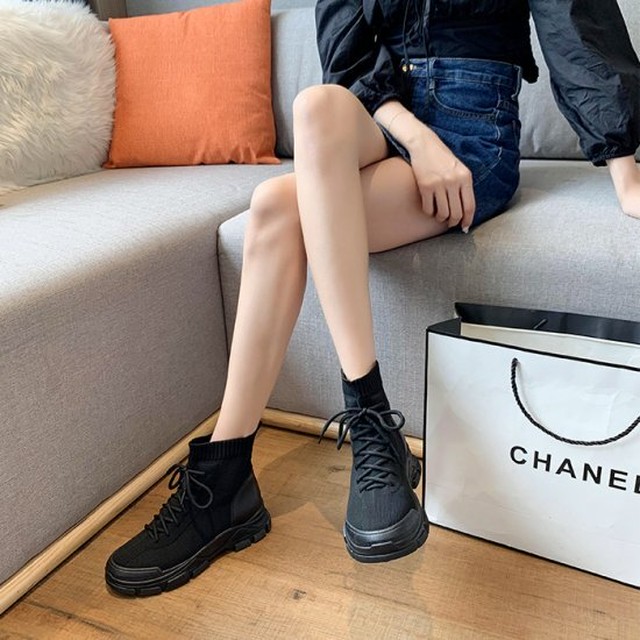 スニーカー レディース スニーカー ブーツ 黒 ブランド ショートブーツ 厚底 レースアップ 冬新作 スニーカー レディーススニーカー ブーツ 黒 ブランド ショートブーツ 厚底 レースアップ 冬新作 Leaflower 001 リーフラワー レディースファッション専門店