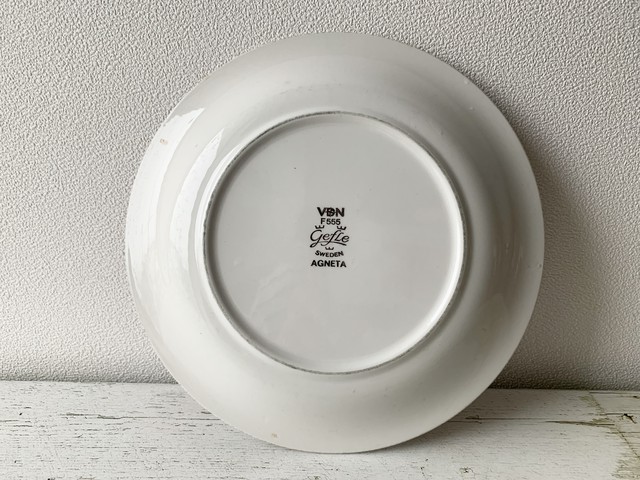 北欧ヴィンテージ Gefle ゲフレ プレート 皿 花柄 ブラウン スウェーデン Yoln