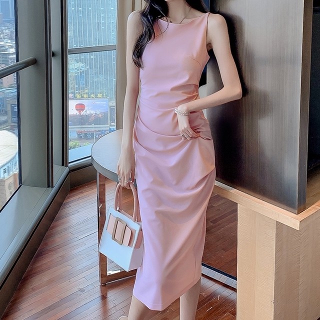 ワンピース レディース 春夏 秋冬 春 夏 秋 冬 白 ドレスワンピース ドレス タイトワンピース ひざ丈 タイトドレス ミモレ丈ワンピース ドレープ Ol スリット きれいめ タイトドレスワンピース お呼ばれ 韓国 ファッション オフィスカジュアル 韓国風 キャバドレス ナイト