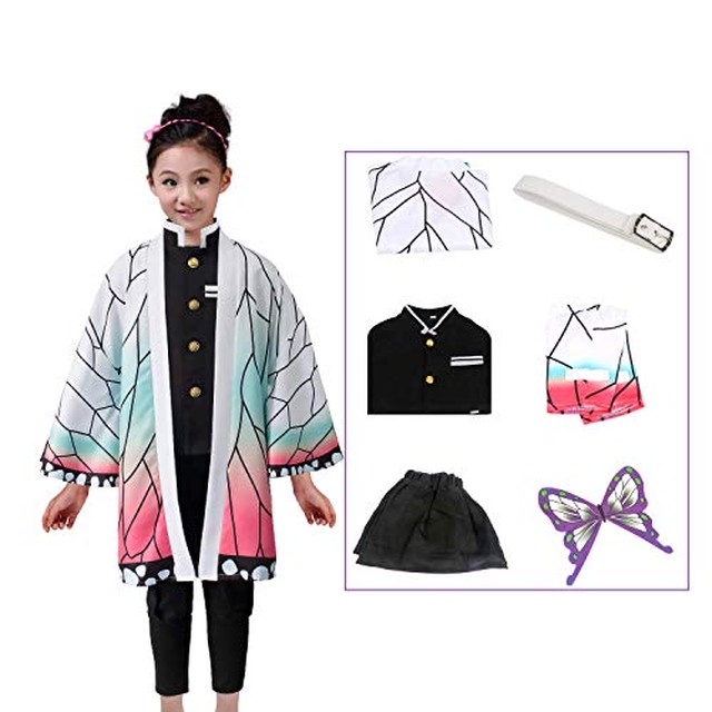 jpcs lifewear胡蝶 しのぶ 衣装 子供用 鬼滅の刃 きめつのやいば コスプレ 子供 仮装 こちょう しのぶ こすぷれ 子供服 こどものcosplay 衣装 キッズ ハロウィン コスチューム ギフト プレゼント 文化祭 学園祭 cosplay 変装 子供用 140cm 胡蝶 しのぶ az japan