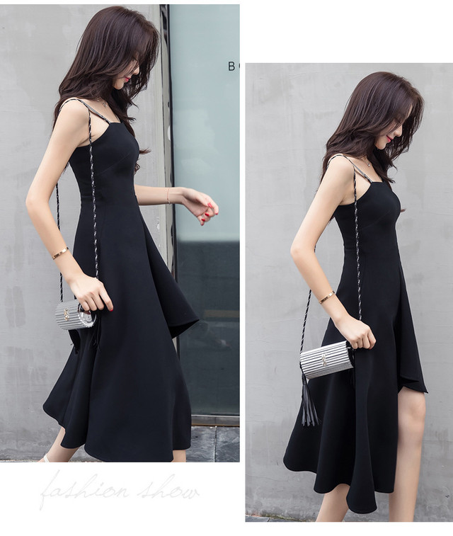 大人セクシー 不規則 ランダム裾スカート 個性 ワンピース Miyuking Ss