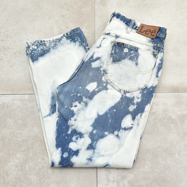 Lee bleach custom denim pants Made in JAPAN