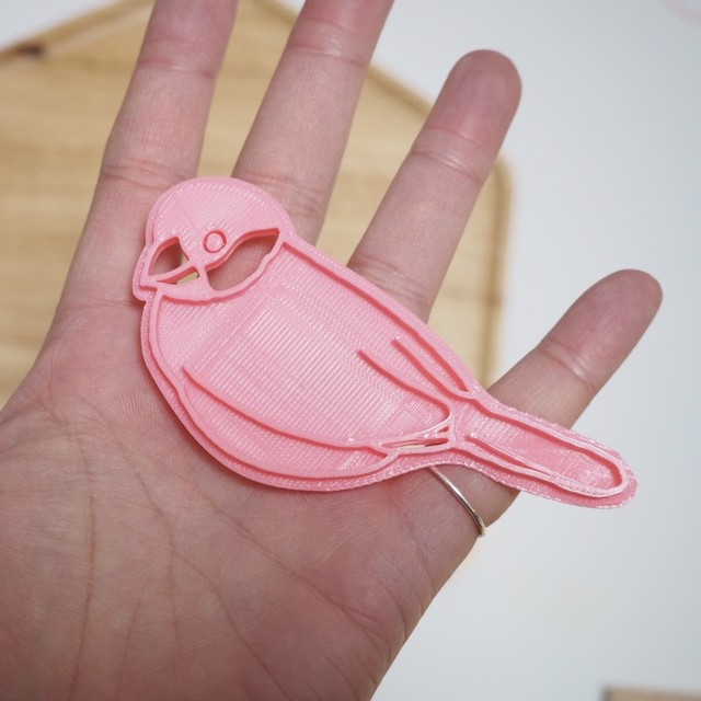 桜文鳥b クッキー型 横向きバージョン ヌイグルミ制作室ビアンカ