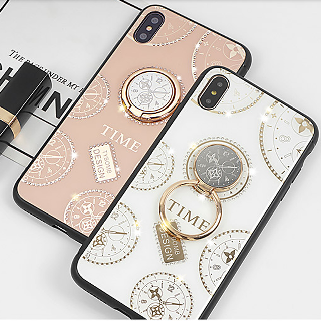 Smartphone Cover 2color Cute スマホケース Iphoneケース 時計 リング付き 小物 アクセサリー Iphone X Xr Xs Xsmax Iphone7 8 Iphone7plus 8plus Iphone6 I6s Iphone6plus I6plus 2色 ピンク ホワイト おしゃれ 使いやすい シンプル 大人 可愛い キュート カジュアル