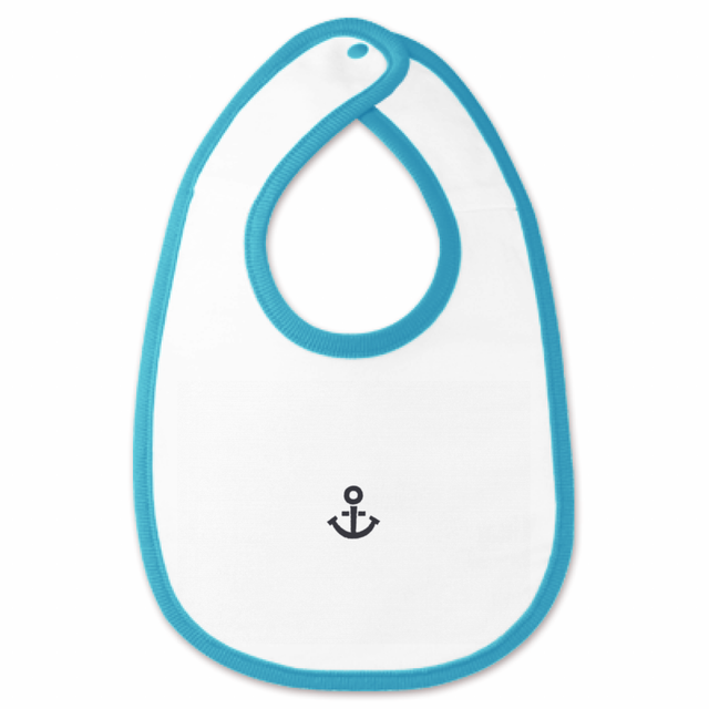 Baby 5 6oz ベイビービブ Kobeイカリマーク ホワイト アクアブルー 301company Clothing